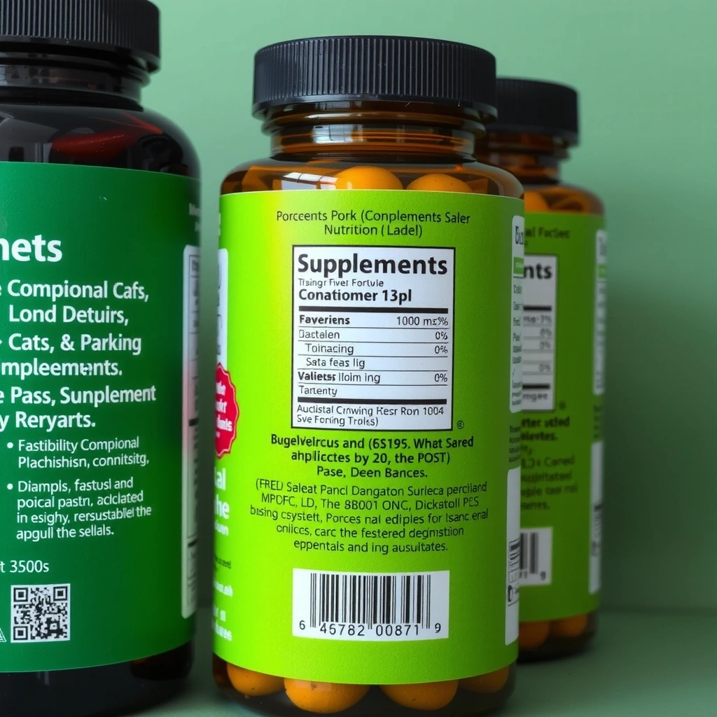 Supplement labels and ingredients
